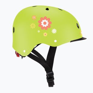 Globber Primo Fantasy casco per bambini verde lime fiore