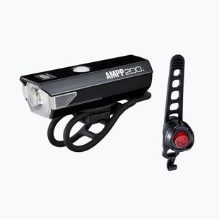 Set di luci per bicicletta CatEye AMPP 200 HL-EL042RC / ORB TL-LD160 black