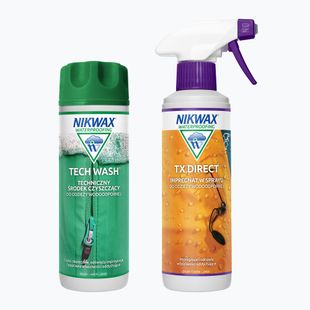 Nikwax Tech Wash + TX.Direct Spray-On kit per la cura dell'abbigliamento da pioggia 2 x 300 ml