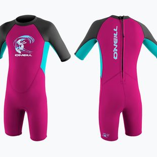O'Neilller Reactor-2 2 mm Back Zip S/S dr8/berry/lt aqua/graph schiuma da nuoto per bambini