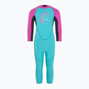 O'Neilller Reactor-2 2 mm Back Zip Full dg5/lt aqua/graph/berry schiuma da nuoto per bambini