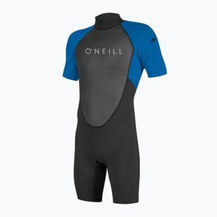 O'Neill Reactor-2 2 mm Back Zip S/S Spring nero/oceano schiuma da nuoto per bambini