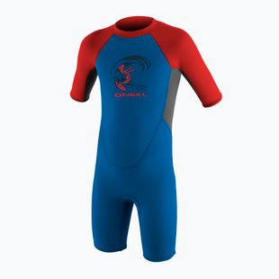 O'Neilller Reactor-2 2 mm Back Zip S/S oceano/grafite/rosso schiuma da nuoto per bambini