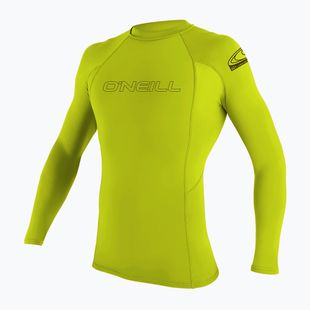 Costume da bagno a manica lunga per bambini O'Neill Basic Skins LS Rash Guard lime
