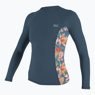 Nuoto donna maniche lunghe O'Neill Side Print Rash Guard copen blue/painted tropics