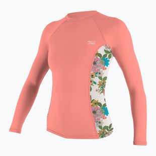 Nuoto donna manica lunga O'Neill Side Print Rash Guard desert flower/cara floral