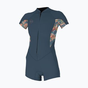 Muta da donna O'Neill Bahia 2/1 mm Front Zip Spring blu copen/ tropici dipinti/ blu copen