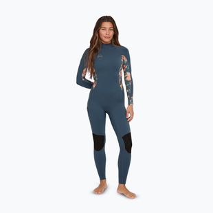 Schiuma da nuoto da donna O'Neill Bahia 3/2 Back Zip Full copen blue/painted tropics/painted tropics