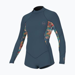 Muta per bambini O'Neill Girls Bahia 2/1 Back Zip LS Spring copen blue/painted tropics/copen blue