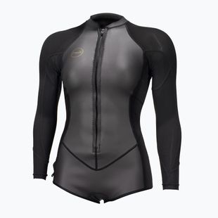 Muta da donna per il nuoto O'Neill Bahia 2/1 mm Front Zip Short Spring glide black/black