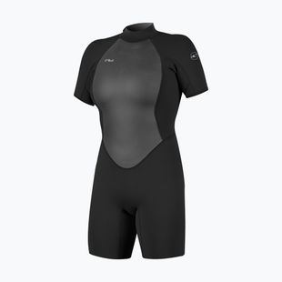 Muta da nuoto donna O'Neill Reactor-2 2mm Back Zip SS Spring IS7 black/black