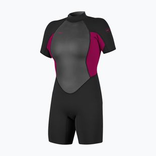 Muta da nuoto donna O'Neill Reactor-2 2mm Back Zip SS Spring IS7 black/punk pink