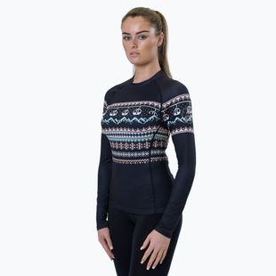 Maglia termica da donna Surfanic Cozy Limited Edition Crew Neck black fairisle