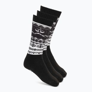 Calze da sci Surfanic Pro Tech confezione da 3 Fairisle black