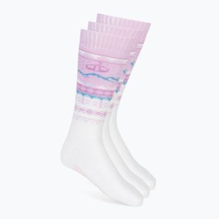 Calze da sci Surfanic Pro Tech Fairisle confezione da 3 ice lilac