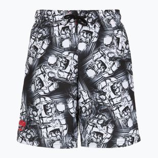 Speedo Print Leisure 17" pantaloncini da bagno bianchi/neri per bambini