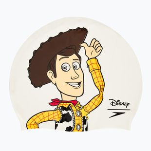 Cuffia Speedo Slogan Print Woody bianca/gialla per bambini