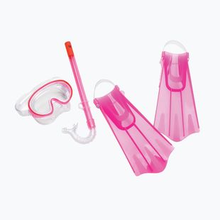 Set da snorkeling per bambini Speedo Aqua Quest Set pink frost