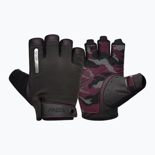 Guanti da allenamento RDX T2 Half rosa