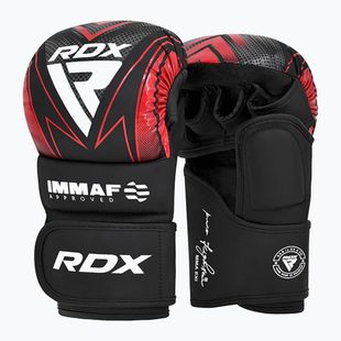 Guanti da grappling RDX IMMAF Approved Shooted Grappling red