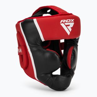 Casco da boxe RDX Head Guard Aura Plus T-17 rosso