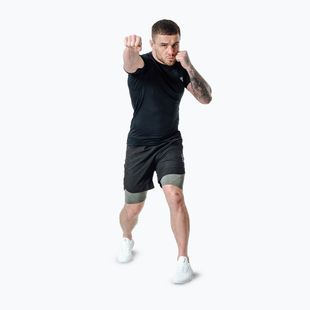 Pantaloncini da allenamento RDX T16 black/grey