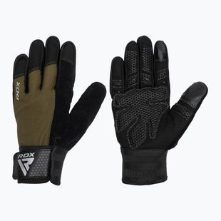 Guanti da allenamento RDX W1F Full Finger verde militare