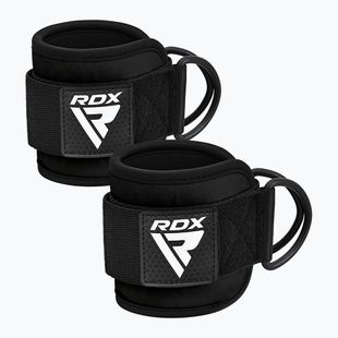 Cinghie con gancio alla caviglia RDX Gym Ankle Pro A4 nero