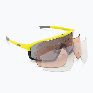 Occhiali da sole Endura Dorado II 3+1+1 hi-viz yellow/smoke tint/full platinum mirror