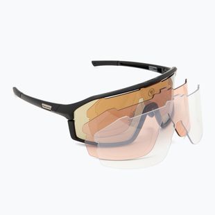 Occhiali da sole Endura Dorado II 3+1+1 nero opaco / tinta fumo / oro pieno a specchio