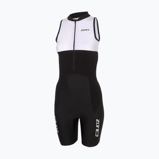 Muta da triathlon da donna ZONE3 Lava Long Distance Trisuit black/white/green