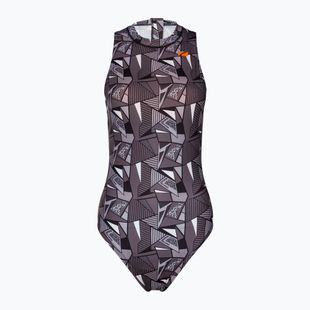 Costume intero da donna ZONE3 OWS Renew Collo alto nero/bianco