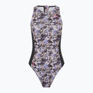 Costume intero donna ZONE3 Pacific Koa Collo Alto nero/verde