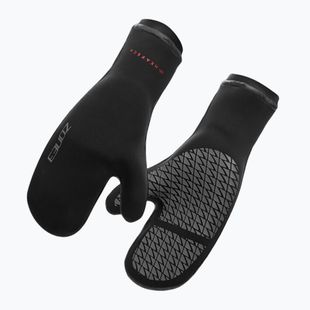 ZONE3 Thermo Tech Warmth Swim Mitts nero/argento/rosso
