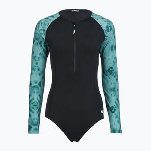 Costume da bagno intero da donna ZONE3 Long Sleeve teal tie dye