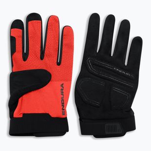 Guanti da ciclismo Endura Loop Full Finger rosso fuoco
