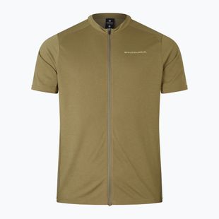 Maglia da ciclismo da uomo Endura Loop Zipped tweed verde