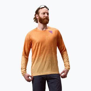 Maglia a maniche lunghe da ciclismo da uomo Endura Singletrack Print end orange
