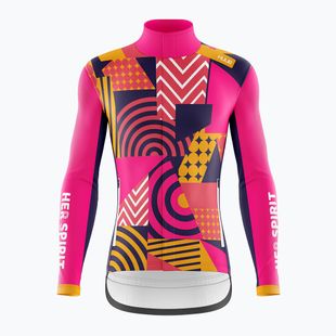 Giacca bici donna HUUB Her Spirit Winter Peaks patchwork