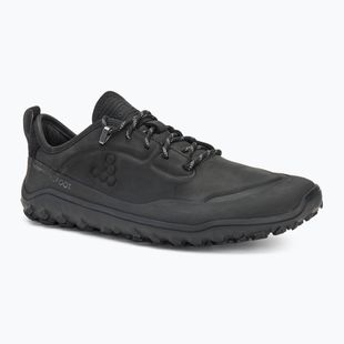 Scarpe da uomo a piedi nudi Vivobarefoot Tracker Leather Low obsidian