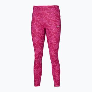 Leggings da running donna Mizuno 7/8 Printed pink peacock