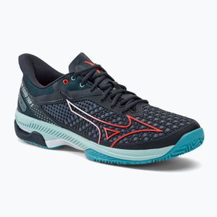 Scarpe da tennis da uomo Mizuno Wave Exceed Tour 5 CC blu collegiale/soleil/turchese manager