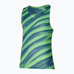 Canotta da running uomo Mizuno DAF Graphic Tank verde chiaro