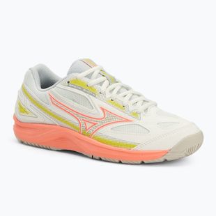 Scarpe da tennis da donna Mizuno Break Shot 4 AC bianco neve/fiamma neon/grigio fantasma