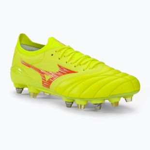 Mizuno Morelia Neo IV Β Japan Mix scarpe da calcio giallo sicurezza/flery coral 2/giallo sicurezza uomo