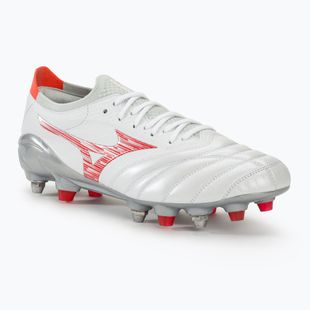 Mizuno Morelia Neo IV Β Japan Mix bianco/rosso radiante/corallo caldo scarpe da calcio uomo