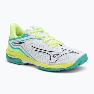 Scarpe da tennis donna Mizuno Wave Exceed Tour 6 CC W bianco/nero/mizuno neo lime