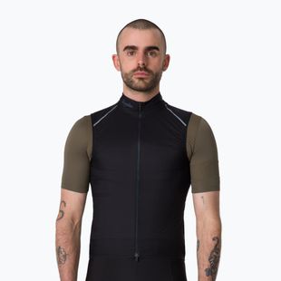 Gilet da ciclismo uomo Rapha Brevet Element Wind Gilet black/grey