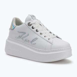 KARL LAGERFELD scarpe da donna Anakapri Signia in pelle bianca e argento
