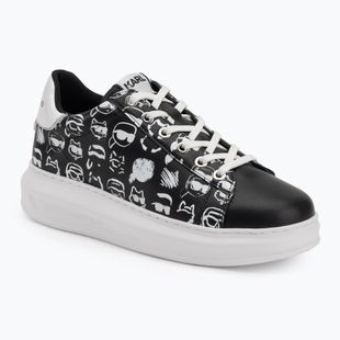 KARL LAGERFELD scarpe da donna Kapri Twin Nft Graffiti in pelle nera/bianca